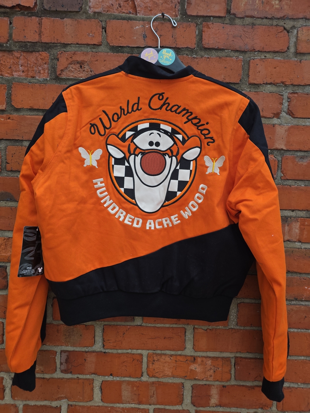 Disney Winnie The Pooh Tigger Icons Women' Cropped Moto Jacket Medium NWT - Picture 6 of 7